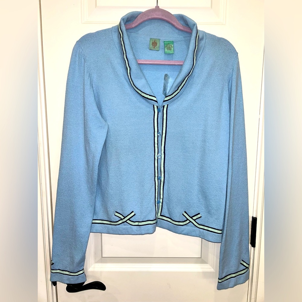 NEW Anthropologie HWR Women's Button Down-Cardigan Preppy XL Old Mone…